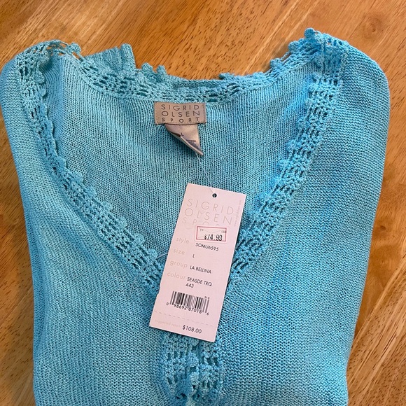 SOSport button up lightweight sweater - Picture 3 of 5